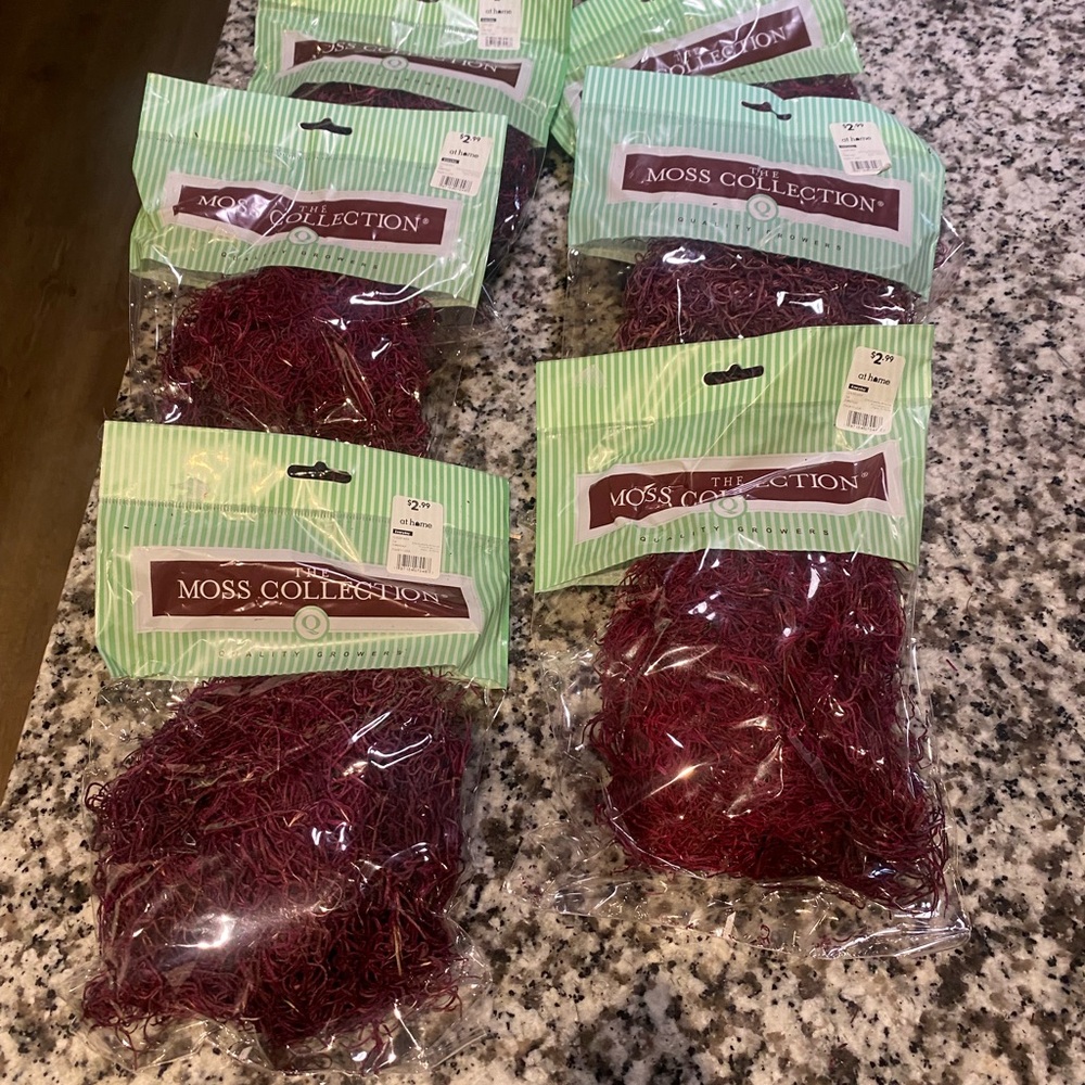 8 pack - The Moss Collection - Red to Purple Hues Moss for crafts